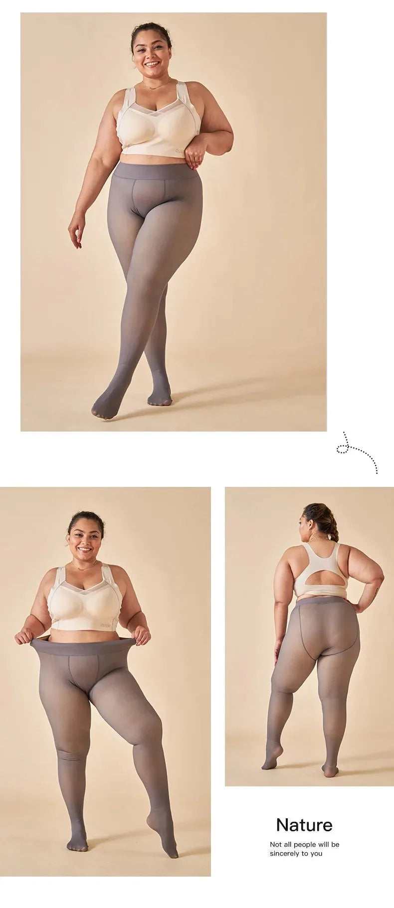 Flawless™ Fleece-Lined High-Waist Sheer Leggings – Warm, Slimming & Seamless