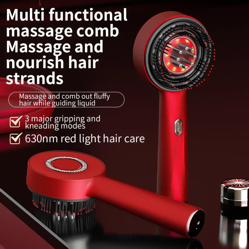 Infrared Scalp Massage Comb with Micro-Current Therapy | Hair Growth &amp; Root Repair