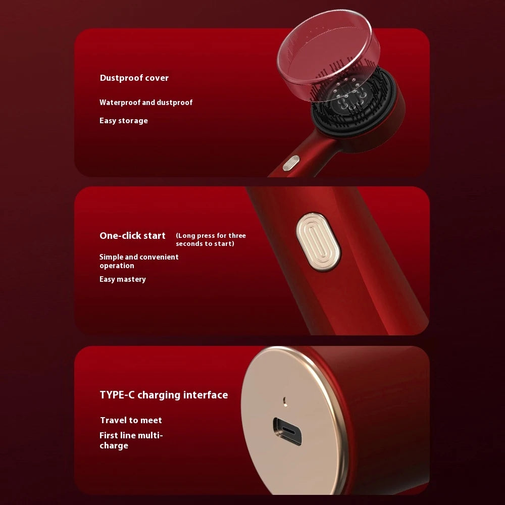 Infrared Scalp Massage Comb with Micro-Current Therapy | Hair Growth &amp; Root Repair