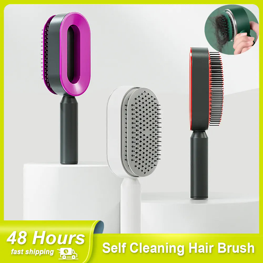 Self Cleaning Anti-Static Hair Brush